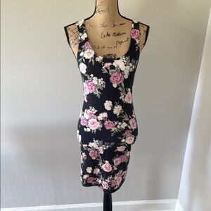 Forever 21 size small Floral Black and Pink Dress